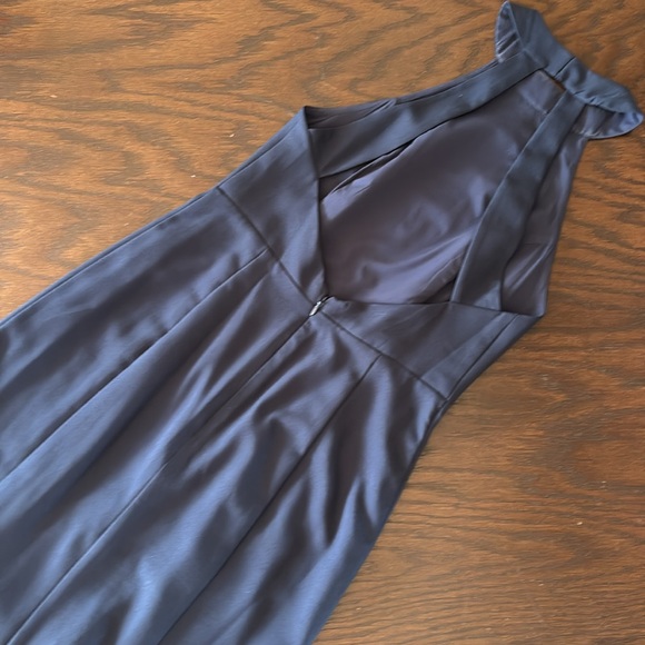 BHLDN Juliana High-Neck Side-Slit Stretch Crepe Maxi Dress - Picture 7 of 9